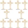 Floatdream 10 Pezzi Croce di Legno, Decorazione a Croce con Base