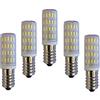 WELSUN E14 Lampadine LED 12 V 24 V 5 W 63 SMD 4015 Bianco freddo/Caldo Fresco 12-24 V AC/DC 5 W 63 LED 4014, 400-450 Lumen 5 Pack (colore: Bianco freddo)