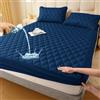 JORTUIO Coprimaterasso Trapuntato 90x200/120x200 /180x200 Impermeabile Fodera Materasso Matrimoniale/Singolo/Una Piazza e Mezza Copri Proteggi Materasso Lavabile(Blu navy,90x200x30cm)