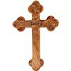 Kassis Geschenkartikel Articoli da regalo Kassis Croce in legno d'ulivo Crocifisso Croce da parete semplice con bordi arrotondati da appendere da Betlemme per Cresima, Battesimo, Comunione (Testo personalizzato, 13 cm)