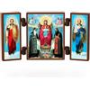 NKlaus - Madre di Dio Kievo Pecherska - icona cristiana Trittico - Kievo Pecherskaja Borodica - altare itinerante in legno 36165