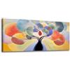 Lupia Quadro su Tela TREE GRAND LEAVES 52x122 cm, Albero della Vita | Stampa artistica pronta da appendere, telaio legno 1,6 cm, per soggiorno camera da letto capezzale ufficio