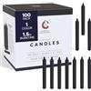 Candle Charisma 100 candele nere per incantesimi - Candele profumate di paraffina da 10,2 cm, senza fumo e antigoccia, candele colorate, 1,5 ore di combustione, 1 cm di spessore, candele coniche per