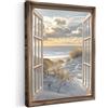 MuchoWow© Stampa Foto Quadro Moderno Quadri Moderni Soggiorno Con Cornice | 50x70 cm - Stampe Da Parete Camera Da Letto Matrimoniale Decorazione Canvas Vista - Spiaggia - Dune - Mare - Natura