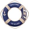 Fangoo Anello di vita nautico decorazione 30 cm spiaggia decorativo salvagente decorazione da parete per porta di casa appeso stile mediterraneo artigianato in schiuma decorazione per caffetteria