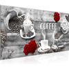 Runa Art Quadri Moderni Cucina Di Caffè 1 Pezzo L'immagine Tela Non Tessuta Soggiorno Corridoio Caffettiera Rosso Grigio 027112c