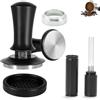 Calenxy Set di 4 pressini da caffè da 51 mm, con regolatore di pressione, con base in acciaio inox da 51 mm, strumento WDT con 6 aghi