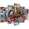 Cuadros B&D XXL B&D XXL - Quadri Moderni Camera da Letto Matrimoniale, Graffiti, 200x100 cm | Chiodi Inclusi, 5 Pezzi, Quadro Moderno, Stampa su Tela, Componibili, Resistenti Allo Sbiadimento, Produzione Europea