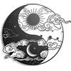 keluly Yin e Yang. Scultura in metallo. Arte della parete, Decorazione da parete, Elemento decorativo, Souvenir, Poster, Decorazione, Filosofia cinese, Orientale, Feng shui, Armonizzazione del chi.