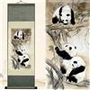 Newscz Quadri per la decorazione della parete della camera da letto, pittura murale in pergamena di seta, dipinti artistici di animali, poster di panda, arazzo da parete, tela per camera da letto