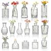 UBBOY 16 Pezzi Vasi in Vetro,Piccolo Vaso di Fiori Vintage,per Floreale e Nuziale | Vasi in Vetro Piccoli per Centrotavola di Nozze Rustici, Mini Decorazioni Floreali per La Casa, Trasparenti