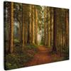 MuchoWow© Quadri su Tela Foto Quadro Moderno Soggiorno Canvas Decorazioni | 40x30 cm - Camera da Letto Foresta - Natura - Alberi - Paesaggio - Foglie - Campagna
