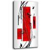 Printerland Quadri Moderni Soggiorno Verticale Astratto Industrial Quadro moderno Shabby chic da Parete XXL grande Stampa su tela Canvas Decorazione Murale muro Arredo Camera letto Cucina (50x100 cm, Rosso)