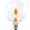 Suprema, Lampadina LED Decorativa Forma Globo Con Effetto Luce DNA Illuminato, Attacco E27, 130 Lm, 220-240V, Luce Calda 1800K, Potenza 3,5W, Dimensioni 60x112 Mm, Non Dimmerabile (Trasparente)