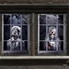 LETSHOLD 2 Pezzi Halloween Decorazioni Finestre Horror, 80 x 120 cm Tende Spaventose Addobbi per Festa di Halloween Carnevale Interni Esterni Porta Finestra Decorazioni (E)