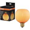 OSRAM Lampada LED DECOR FLAT in vetro colorato a sfera in vetro arancione E27
