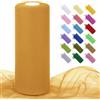 Uiopa Tulle Giallo Oro 30cm x 91m Rotolo Tulle Matrimonio Poliestere Tessuto Decorazione Nastro per Bomboniere, Matrimonio, Feste, Gonna Tutù, Artigianat