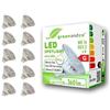 greenandco 10x Spot a LED IRC 90+ 3000K 110° GU5.3 MR16 6W (equivalente spot alogeni 25W) 360lm (bianco caldo) SMD LED 12V AC/DC vetro, non dimmerabile