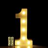 HONPHIER® Insegne luminose Luce LED Numeri Numero luminoso bianco a LED Decoro per Decorazione di Casa, Matrimoni, Feste, Reception, Bar 2 Batterie (1)