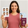 IDOR STORE Fototessera Formato Tessera - 4 Pezzi su Foglio 13x18 stampato Professionale - Pronte per Carta d'Identità, Passaporto, Patente - Stampa Fotografica Alta Qualità