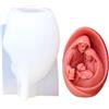 Luxylei Stampo per Candela in Silicone della Sacra Natività 3D Gesù Candela per Aromaterapia Stampo Epossidico per Artigianato Stampo per Famiglia di Gesù Decorazioni per Casa