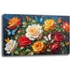 Printerland Quadro Moderno soggiorno FIORI ROSA ROSE ROSSE Astratto Quadri moderni da Parete grande Stampa su tela Canvas Decorazione Murale muro Arredo Camera da letto Salone (10, 50x100 cm)