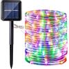 DINOWIN Catena luminosa led Solare,DINOWIN 200 LED 72ft/22M Stringa Luci Corda Tubo 8 Modalità Illuminazione Esterna Stringa per Interni/Esterni Decorativi Natale (muliticolor)