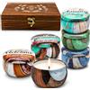 CREASHINE Candele Profumate Donna Regalo Natale Mamma Set Aromaterapia Candela Bomboniera con Soia Naturale Idee Regali per Amica Compleanno Anniversario