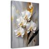 Feeby Stampa su Tela - Quadri Moderni Soggiorno - Quadro Camera Da Letto - Fiori di orchidea bianca Glamour - 20x30 cm - Decorazioni Parete
