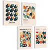 Mojoliving Bauhaus - Set di Poster per Camera da Letto e Soggiorno, Decorazione Estetica Vintage e Astratta, Immagini da Parete