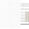 CIKLCIX Pannello Griglia Metallo Bianco 44x30 cm, Organizer da Parete in Rete Metallica, Bacheca Foto, Portafoto da Muro, Decorazione Camera Ufficio con Clip e Ganci