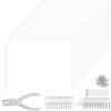 Ganwavo 146 Pezzi Kit Plastica Termoretraibile, 20 Fogli di Carta Termoretraibile, Perforatrice, Shrink Plastic Stampabile per Creazione di Portachiavi e Artigianato Fai da Te
