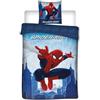 Aymax Spiderman Web Copripiumino Singolo 140x200 + Federa Misto Cotone | Set lenzuola reversibile | Misto cotone asciugatura rapida Oeko-Tex | Marvel ufficiale | Bambini | Regalo | Idea regalo