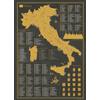 68travel Carta da grattare dell'Italia - formato grande (formato A1, 84,1 cm x 59,4 cm), magnifico poster decorativo da parete dal design raffinato
