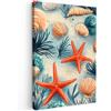 MuchoWow© Stampe Su Tela Quadro Soggiorno Quadri Camera Da Letto Moderni | 40x60 cm - Accessori Salotto Poster Da Parete Con Cornice Decorazione Muro Stelle Marine - Conchiglie - Illustrazione