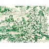 Stamperia Festa & Borelli Srl Toile De Jouy Tessuto al Metro | Diversi Colori Disponibili | Made in Italy | 100% Cotone | Altezza 180 cm (Verde 12, 1 metro x 1,80 m Altezza)