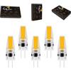 BVCL Lampadina G4 Led 3w Dimmerabile 270lm Lampadina Led 3w Equivalente A G4 30w Lampada Alogena 360 ° Angolo Di Fascio Ac/Dc 12-24v Adatto Per Cappe(Natural color,5pcs)
