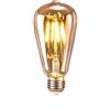 ASANMU LED Lampadina Vintage Edison, 1 Pezzo ST64 Edison Lampadina Retro E27 4W 220V Decorativo Luce Bianca Calda della Lampadina Stile Edison Marrone, illuminazione Retrò Ideale per il Bar della Casa