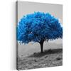 MuchoWow© Quadri Camera Da Letto Stampe Da Parete Quadro Su Tela Moderni | 60x80 cm - Decorazioni Murali Soggiorno Foto Quadretti Ingresso CasaAlbero - Natura - Blu - Bianco e nero - Fiori