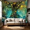 Generic Arazzo da parete con scena della foresta, ispirato alla natura, decorazione per la casa per soggiorno, camera da letto, ufficio