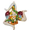 sicilia bedda - Trinacria Siciliana in Ceramica - Varie Decorazioni - Prodotto Artigianale con gangio da Parete (22 CM, Limoni e Ficodindia)