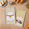 Generic 2 pezzi strofinacci da cucina a forma di gatto in stile giapponese, 35 x 61 cm, in microfibra assorbente, strofinacci decorativi per piatti strofinacci da tè, asciugamani a nido d'ape per cucina, casa
