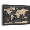 ARTTOR Quadro su Tela 100x70cm Stampe da Parete Mappa Del Mondo Vintage Retrò Grandi Decorazione Murale Camera da Letto Cucina 1 pezzo Quadri Moderni Soggiorno Grafica Immagini Wall Art Canvas AA100x70-5430