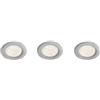 Philips Lighting 591008716 Sceptrum Faretto a LED da Incasso, Tondo, Grigio, 3 Pezzi