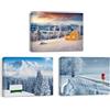 PIY PAINTING 3 pezzi Quadro su Tela di Montagne Innevate, Paesaggio su tela, Stampa su Tela, Quadri Moderni Cucina per Bagno Camera da letto, per Regalo di compleanno 40x30cm, Telaio Interno in Legno