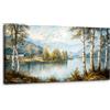 MHARTK66 Quadri Moderni Soggiorno Grandi, 50x100 cm Stampe da Parete Vista Fiume Rurale, Quadro Camera da Letto Su Tela Decorazioni Parete Bagno Cucina Ufficio Sala Da Pranzo