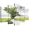 murando - Quadri Moderni per Soggiorno, Paesaggio Verde, 150x75 cm | Chiodi Inclusi, 5 Pezzi, Quadro Moderno, Pannelli Decorativi, Stampe da Parete, Natura, Resistenti Allo Sbiadimento