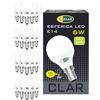 CLAR - Lampadina LED E14 6W Sfera, Luce Fredda 6000K, Senza Fili, Piccola (Pack 20)