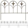 Relaxdays Recinzione per Aiuole, Set da 4 Pannelli per Cortile e Giardino, Bordure in Acciaio, HxL: 28 x 38,5 cm, Bronzo