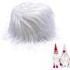 Rakiuty Tessuto in Pelliccia Sintetica,Tessuto in Pelliccia Sintetica Soffice,Pelliccia Sintetica Pelosa Strisce Pretagliate,per Cucito Capelli di Babbo Natale,per Decorazione,Barba di Gnomo (Bianco,5cmx1,5m)